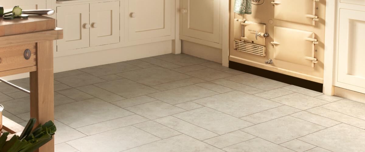 image of grey flooring in kitchen