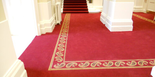 Red and gold carpet
